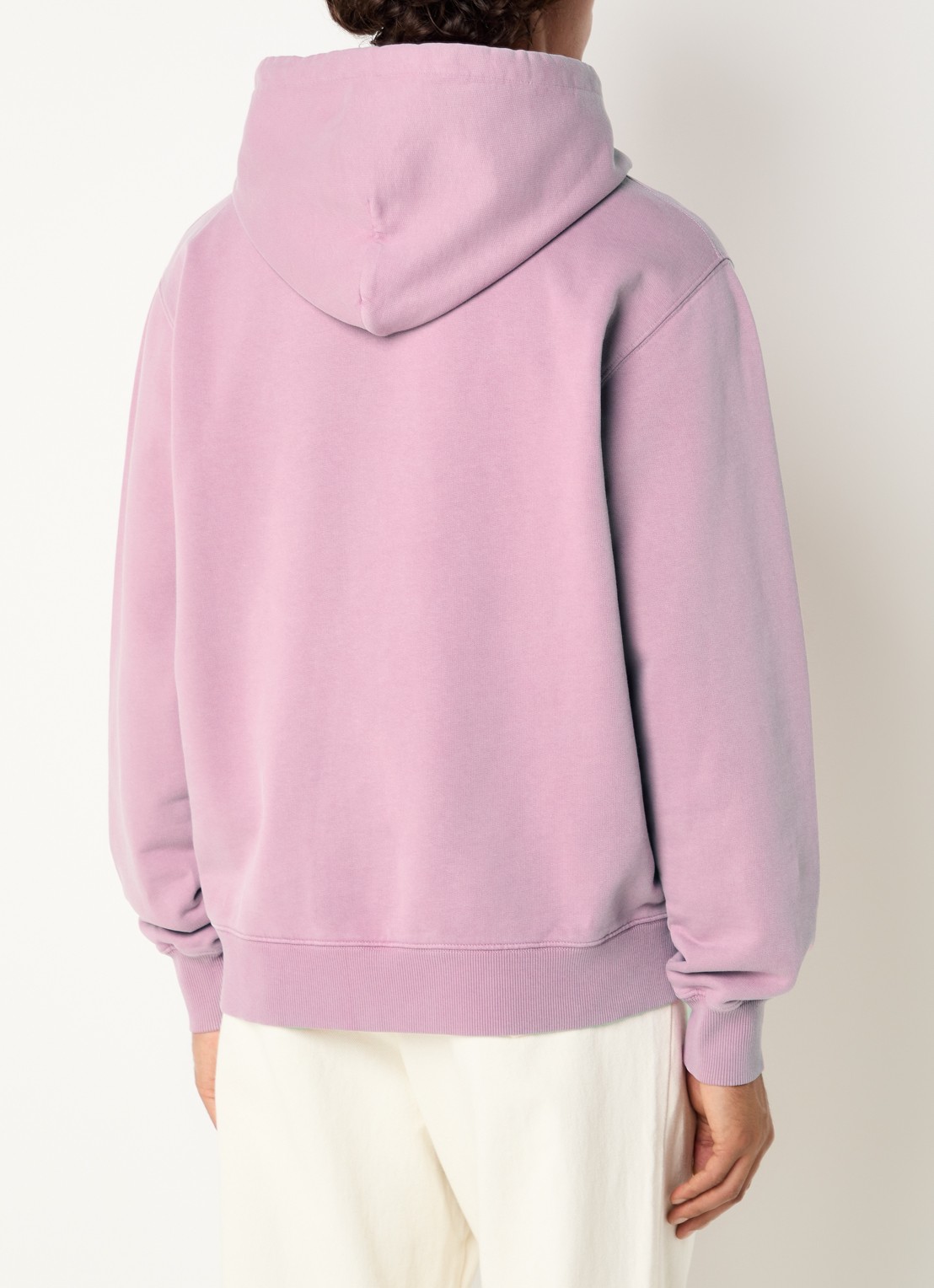 Drôle de Monsieur Classic Slogan hoodie met logo - achterkant 3 oudroze