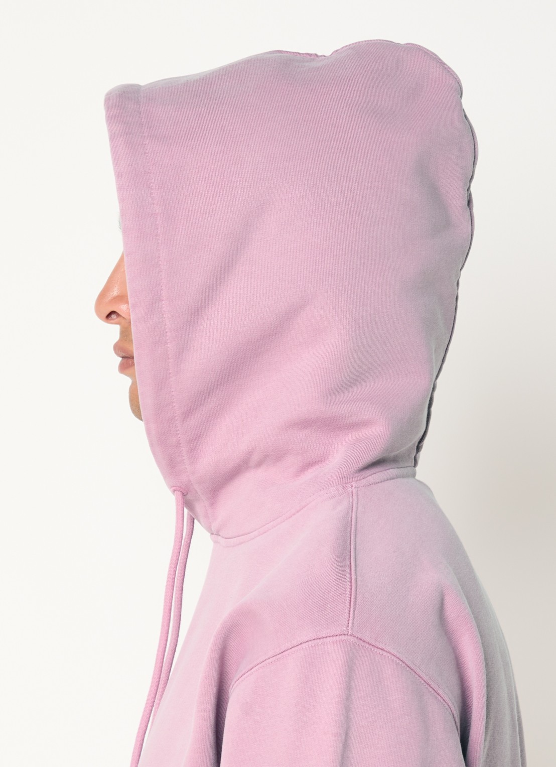 Drôle de Monsieur Classic Slogan hoodie met logo - detail 2 oudroze