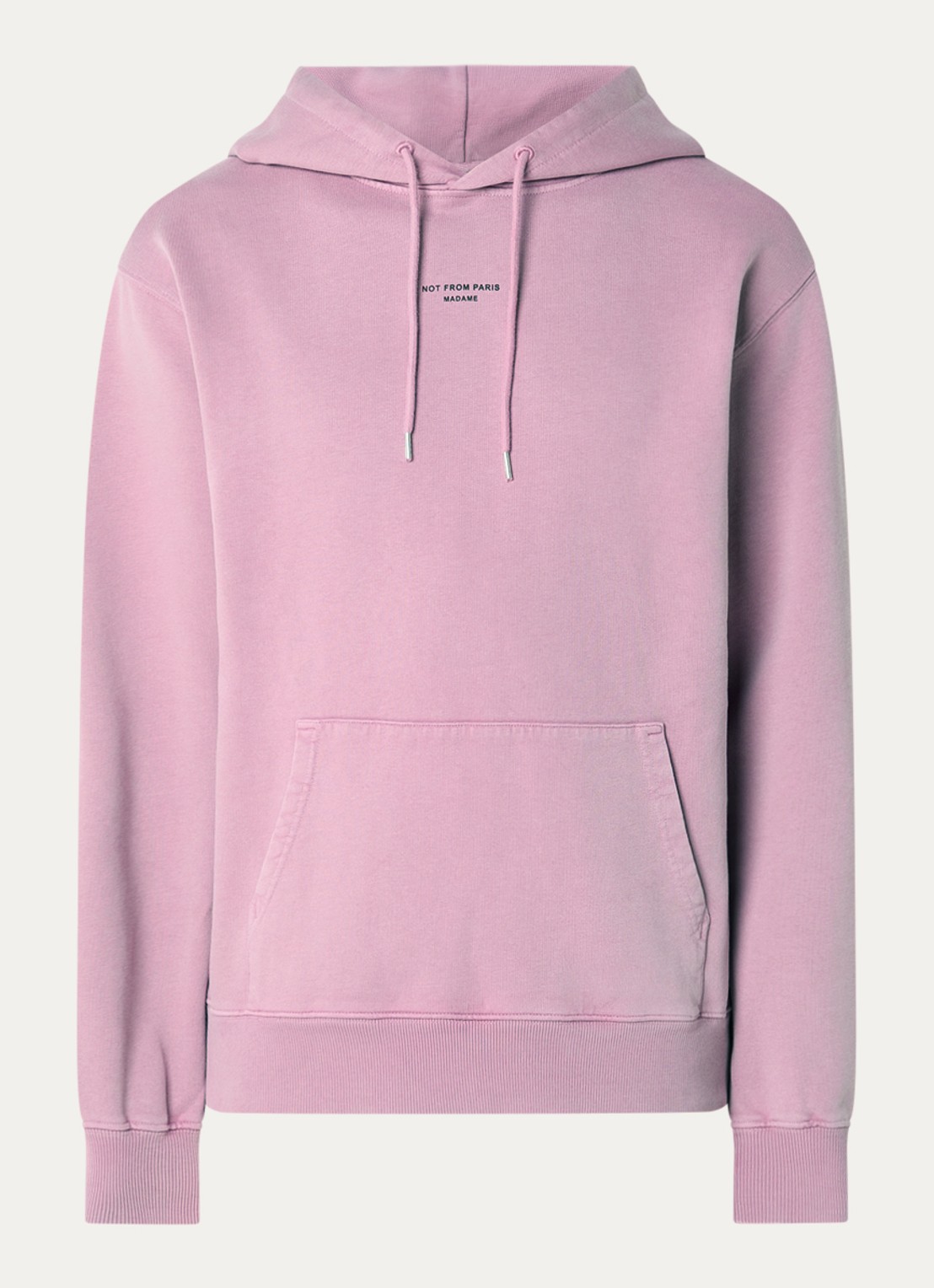 Drôle de Monsieur Classic Slogan hoodie met logo - voorkant 4 oudroze