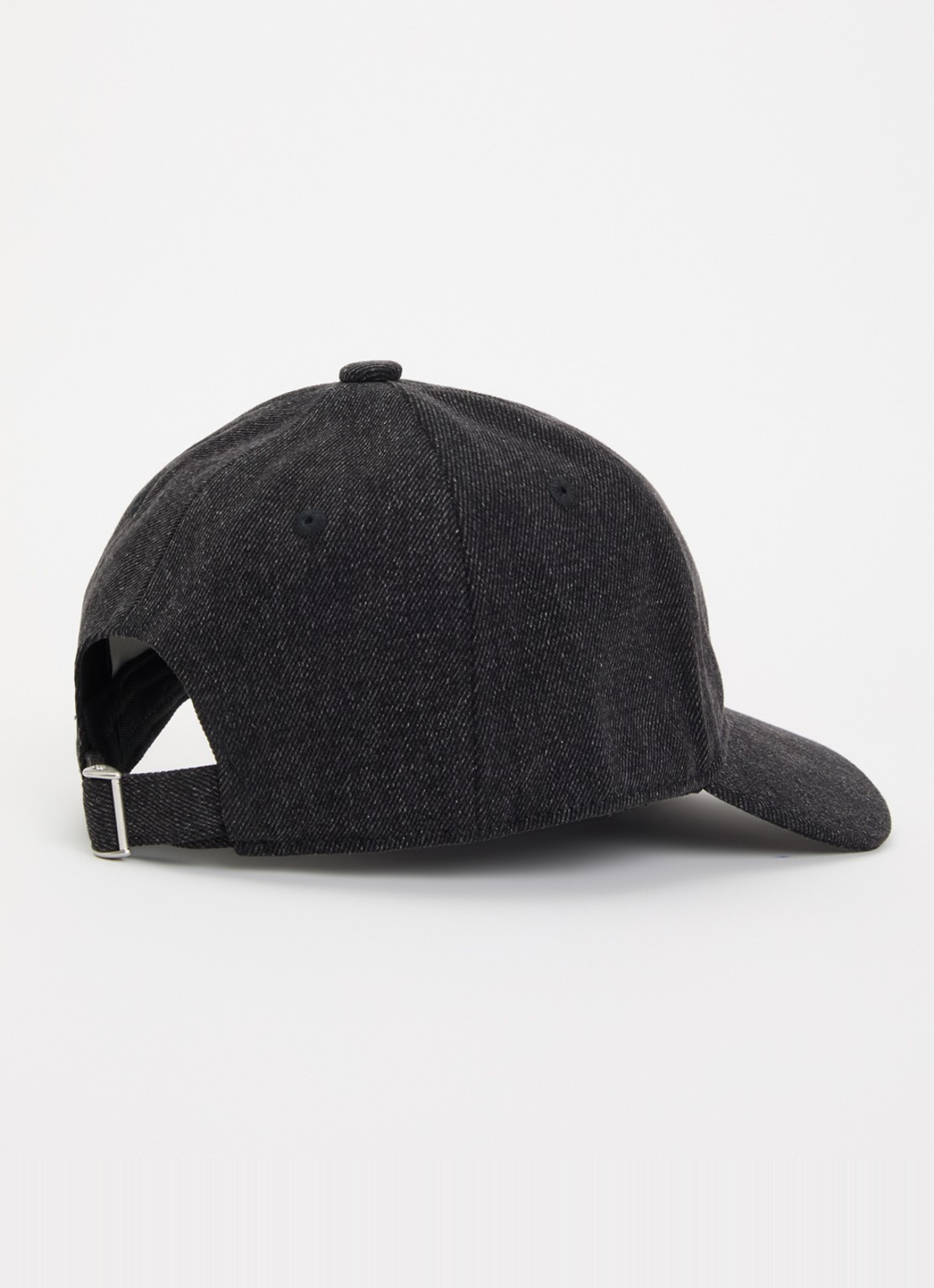Drôle de Monsieur Drôle pet van denim met borduring  - detail zwart