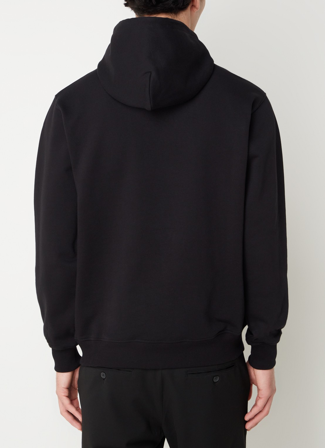 Drôle de Monsieur Hoodie met stretch - achterkant zwart