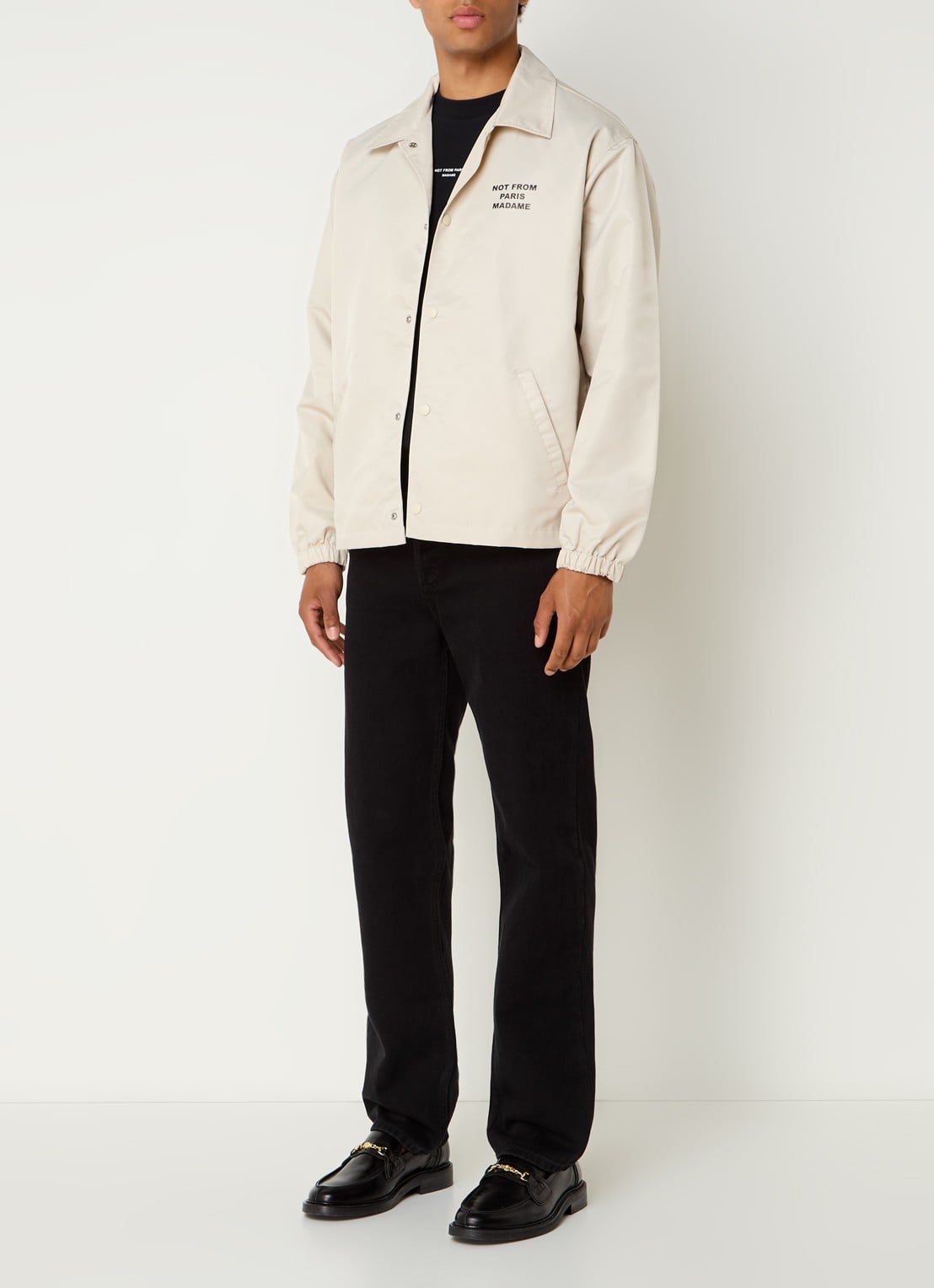 Drôle de Monsieur Jack met front- en backprint - voorkant 2 beige