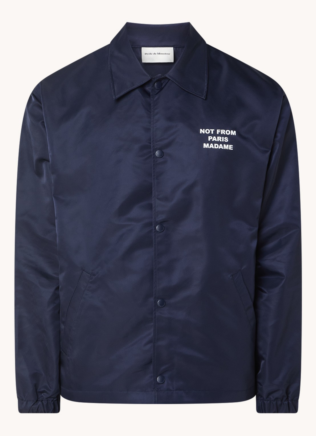Drôle de Monsieur Jack met front- en backprint - voorkant donkerblauw