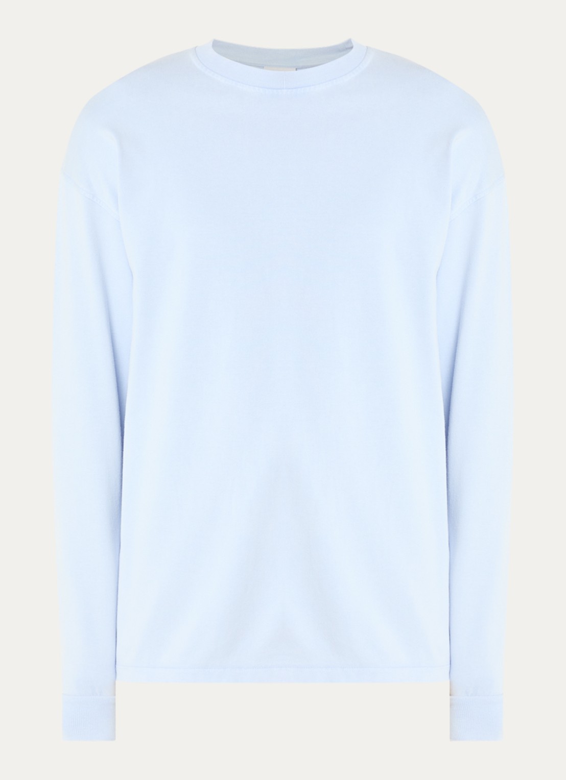 Drôle de Monsieur Longsleeve met ronde hals - voorkant 3 lichtblauw