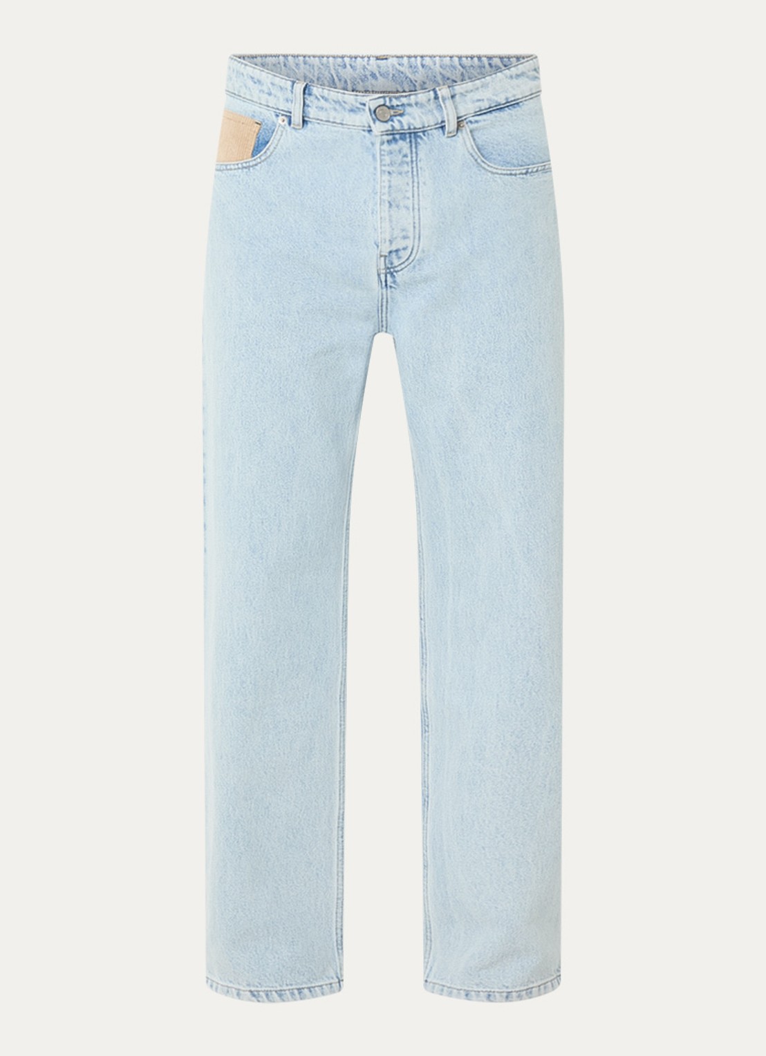 Drôle de Monsieur Loose fit jeans met lichte wassing - voorkant 4 lichtblauw