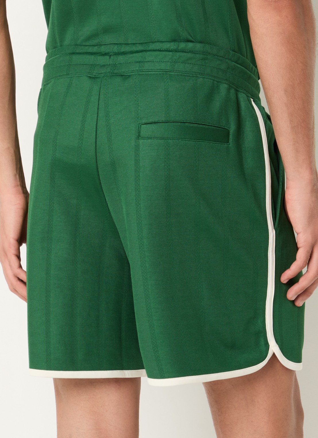 Drôle de Monsieur Loose fit korte broek met borduring - achterkant donkergroen