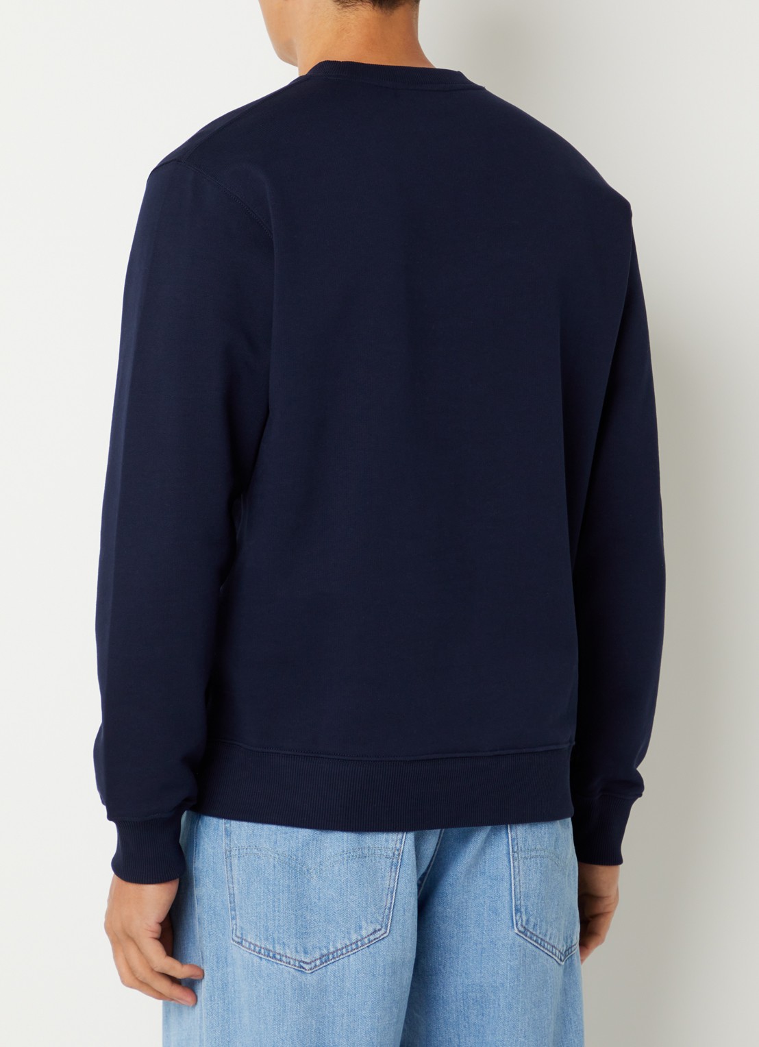 Drôle de Monsieur Sweater met logo - achterkant donkerblauw