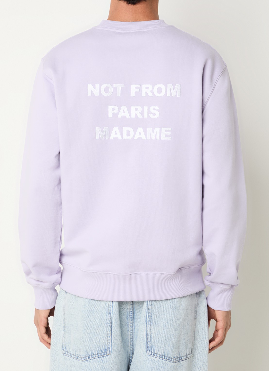 Drôle de Monsieur Sweater met logoprint - detail 4 lila