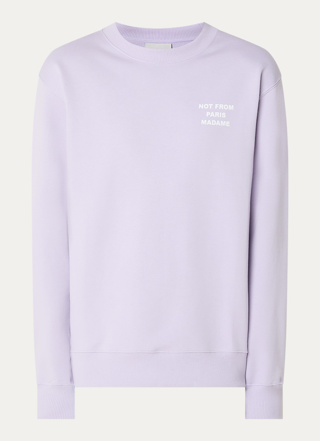 Drôle de Monsieur Sweater met logoprint - voorkant 2 lila