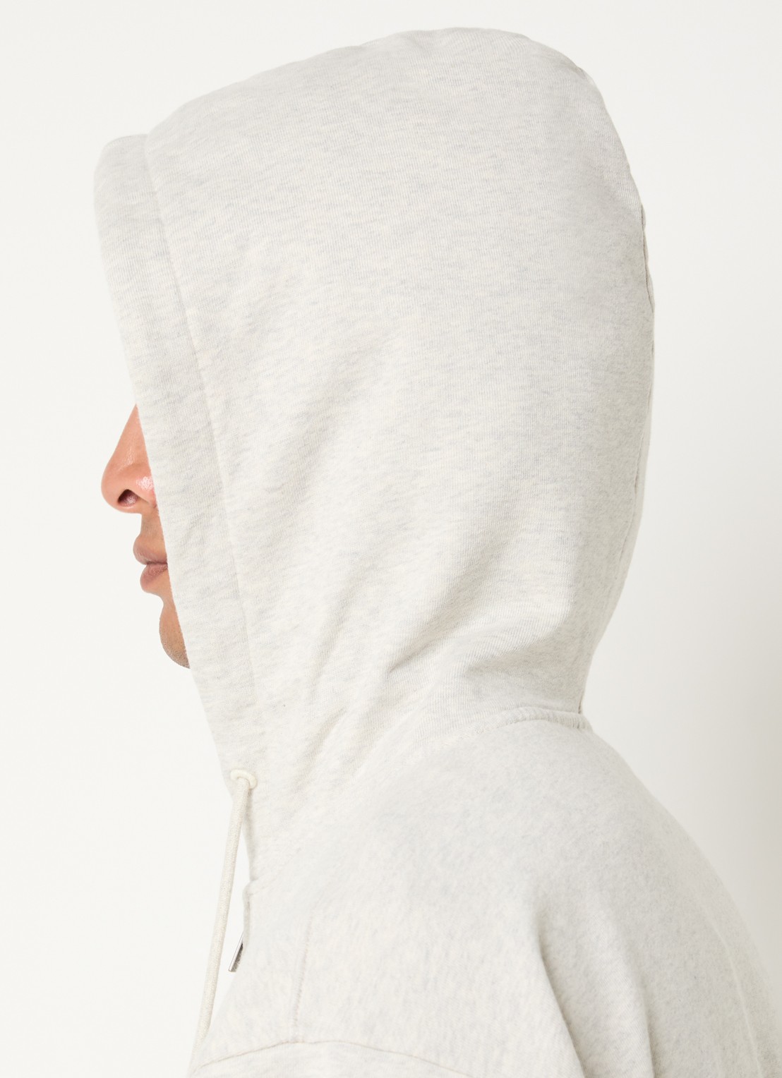 Drôle de Monsieur Sweatvest met logoprint - detail 4 gebroken wit