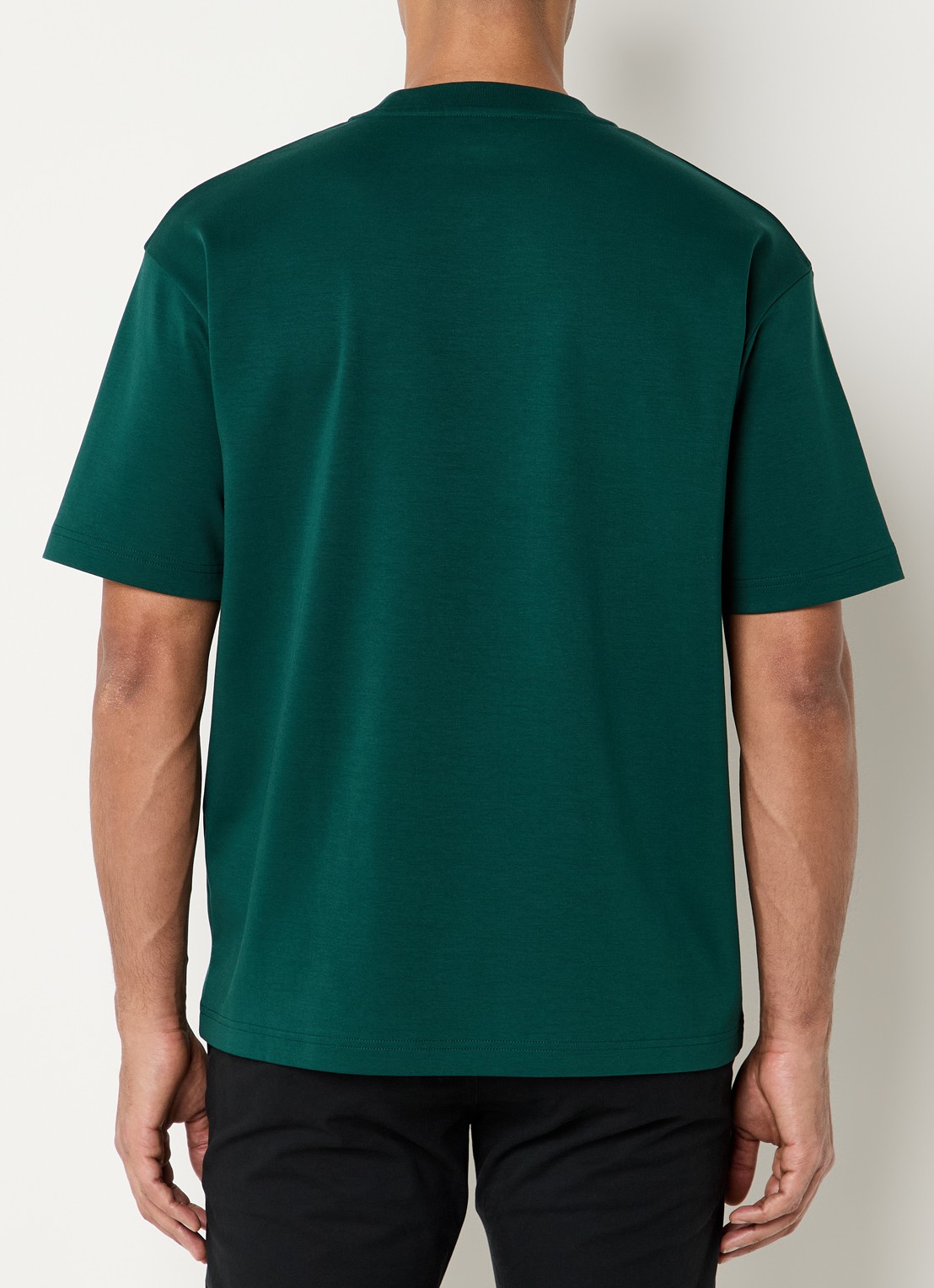 Drôle de Monsieur T-shirt met print - achterkant 4 donkergroen