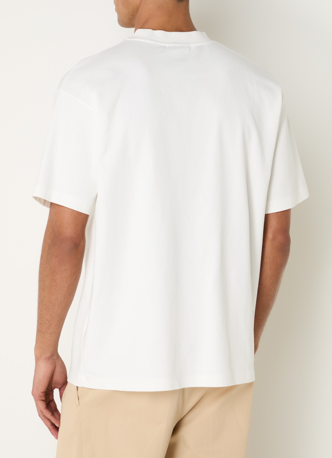 Drôle de Monsieur T-shirt met print - achterkant 2 gebroken wit