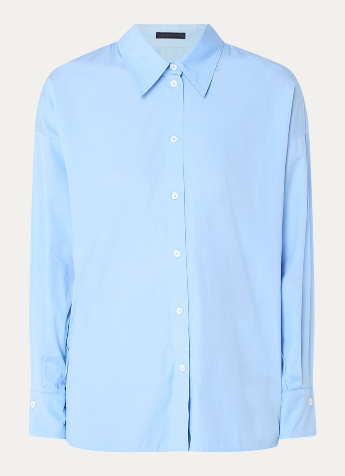 DRYKORN Lysila blouse met stretch - voorkant 3 blauw