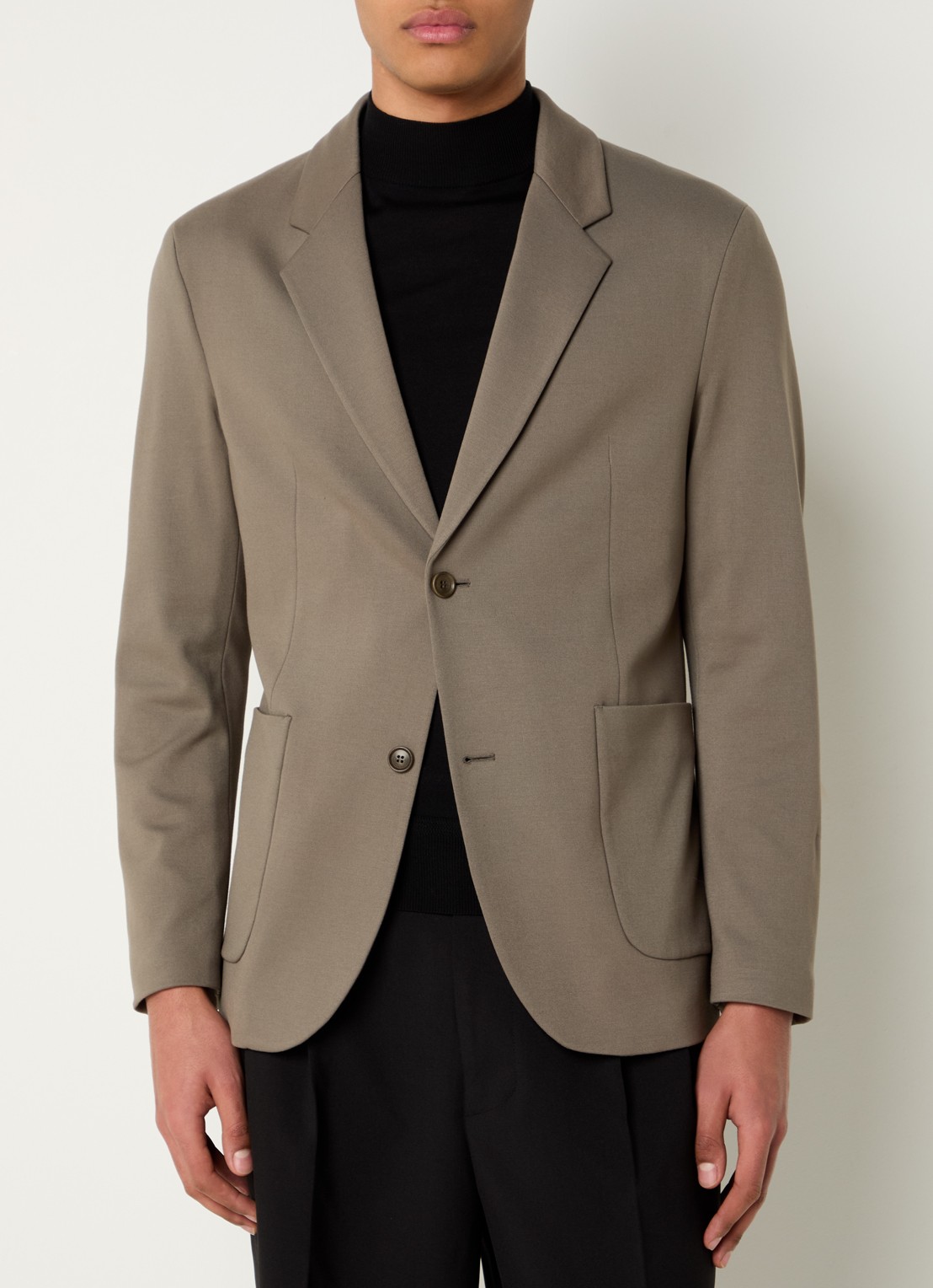DRYKORN Marls regular fit colbert met opgestikte zakken - detail 4 khaki