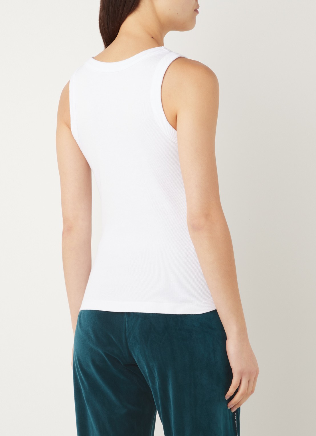 DRYKORN Olina tanktop met ribstructuur - achterkant 2 wit