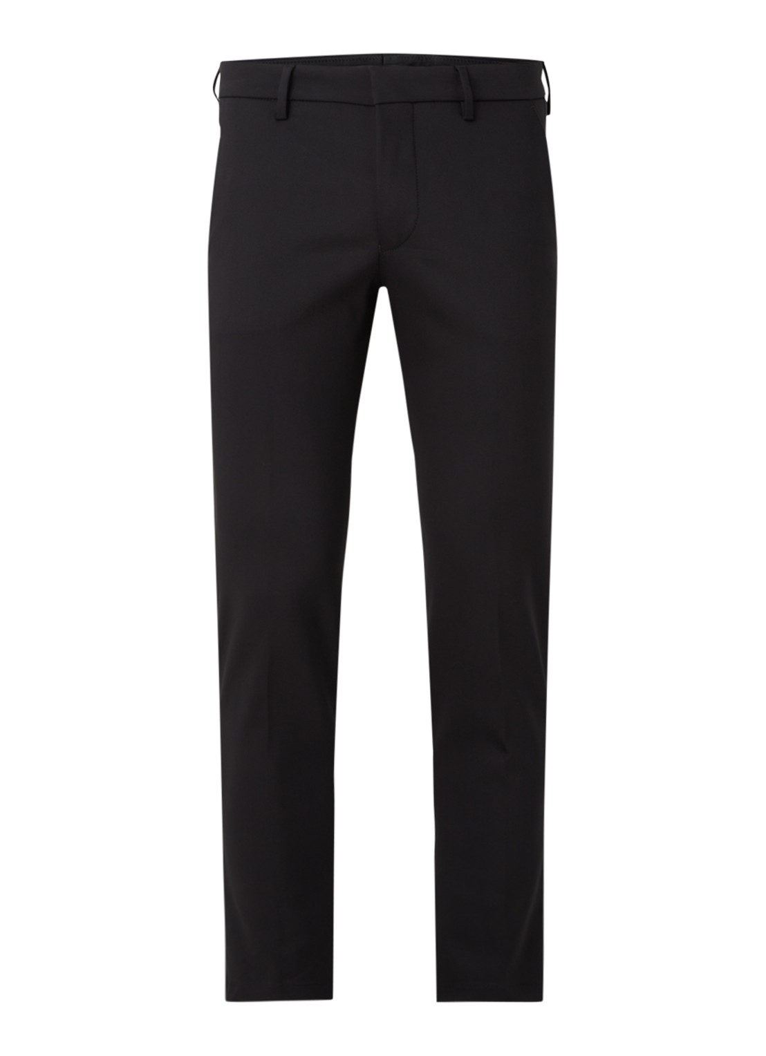DRYKORN Slim fit pantalon met stretch - voorkant 2 zwart
