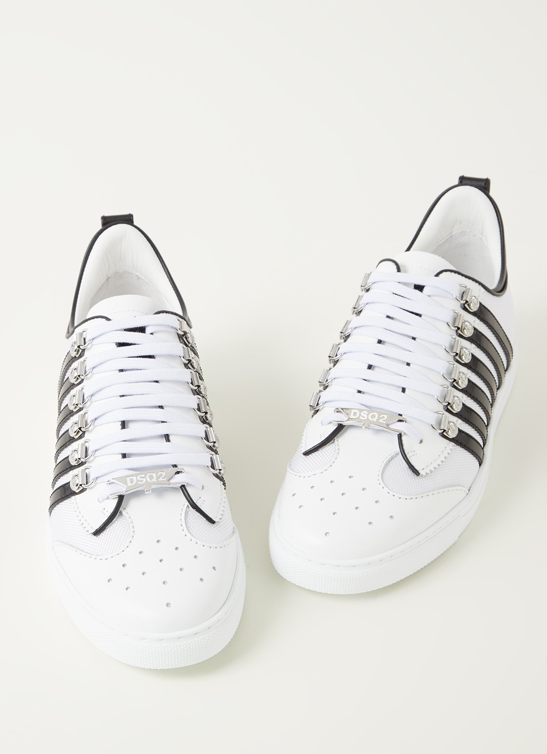 Dsquared2 251 sneaker met kalfsleren details - detail 3 wit