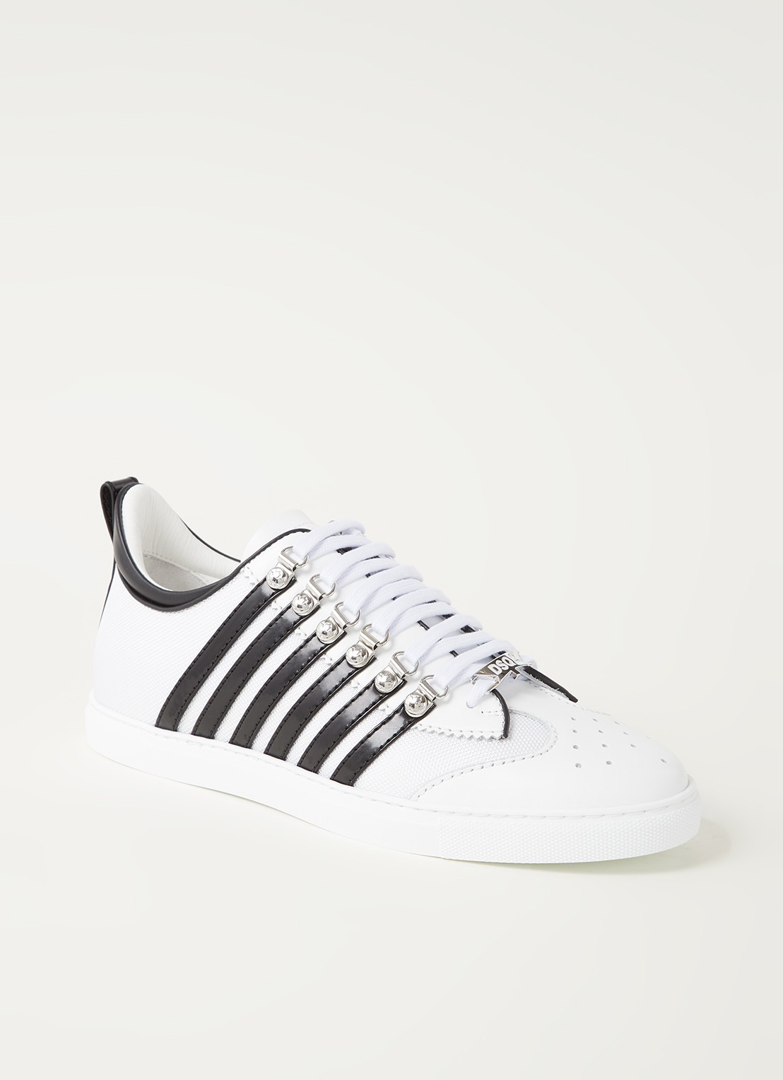 Dsquared2 251 sneaker met kalfsleren details - voorkant wit
