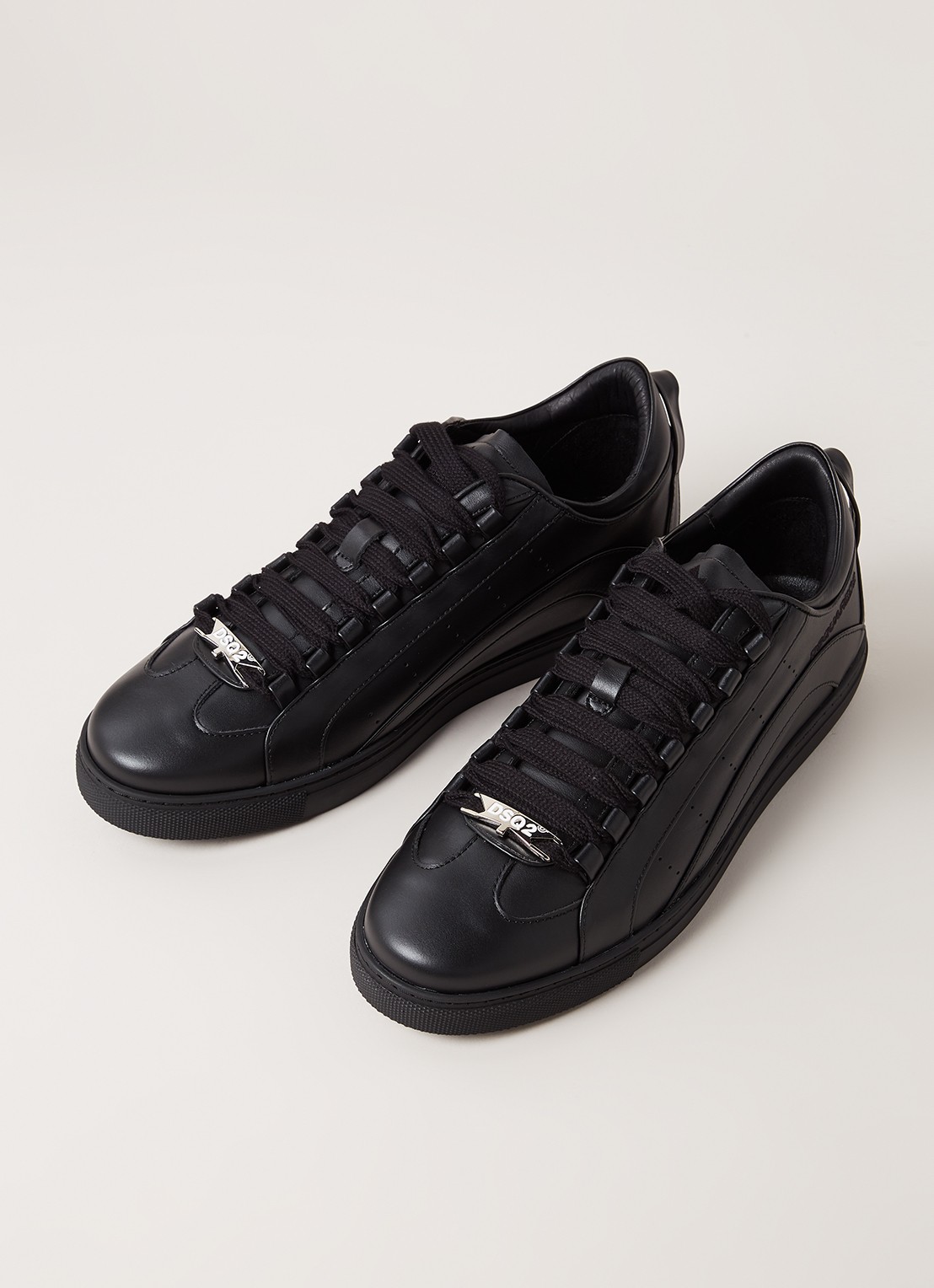 Dsquared2 551 sneaker van kalfsleer - detail 4 zwart