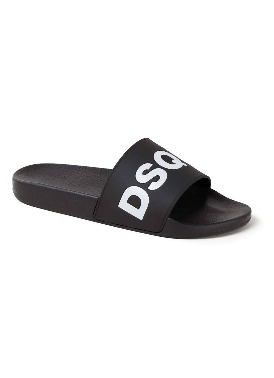 Dsquared2 Badslipper met logo - voorkant 3 zwart