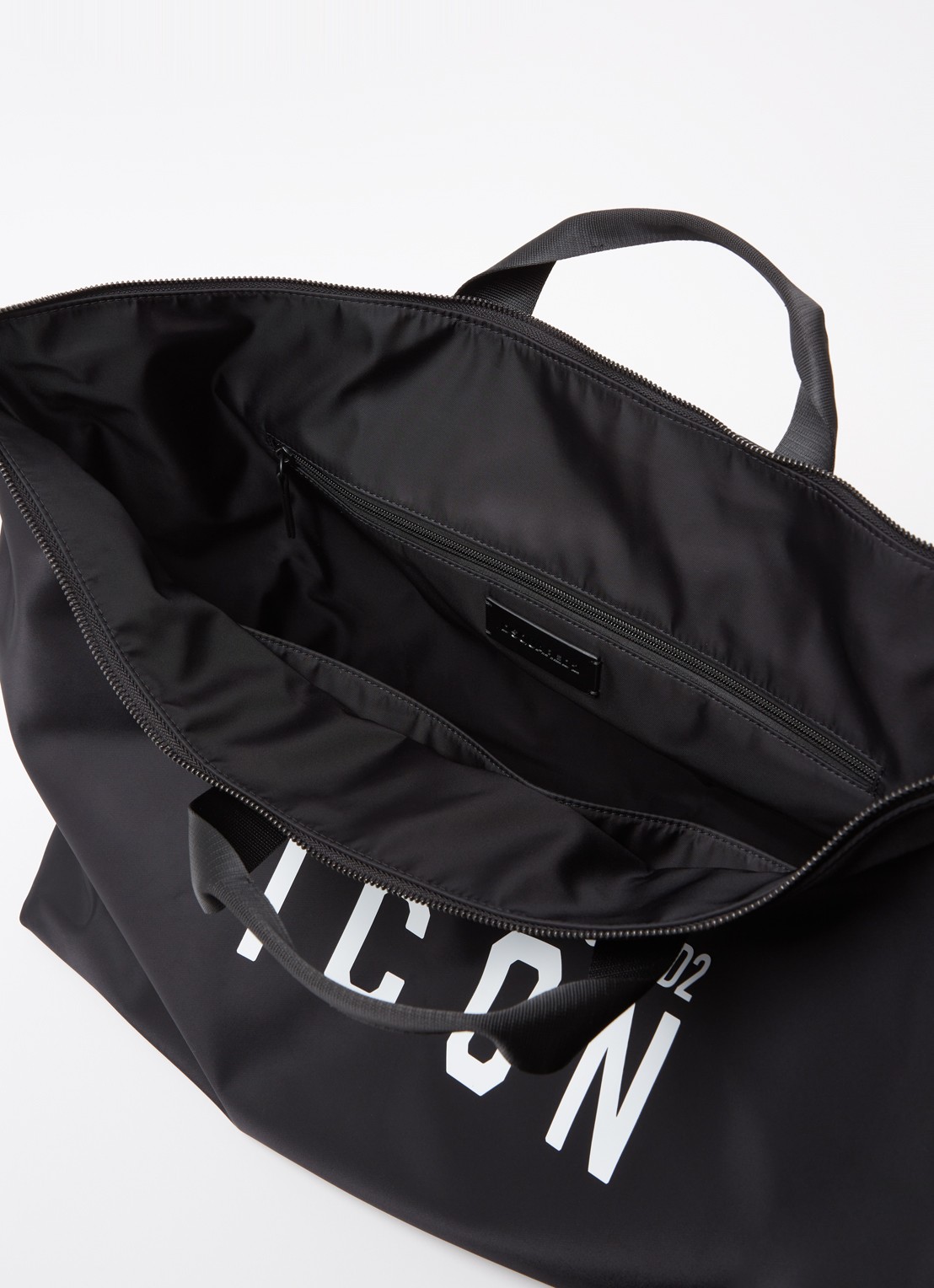 Dsquared2 Be Icon shopper met afneembare schouderriem - detail 2 zwart