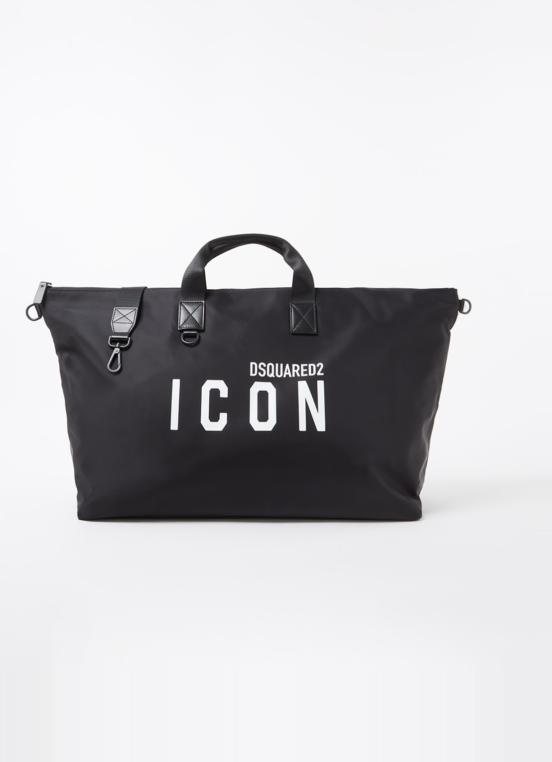 Dsquared2 Be Icon shopper met afneembare schouderriem - voorkant 5 zwart