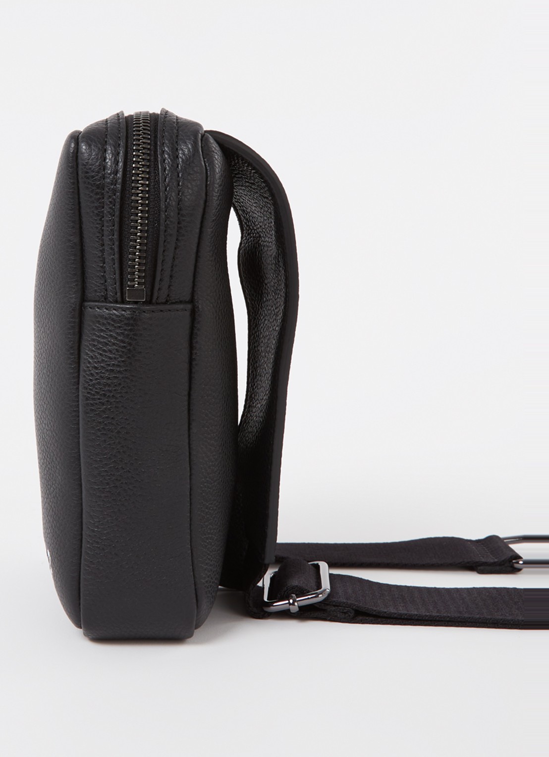 Dsquared2 Bob crossbodytas van leer met logo - detail 4 zwart