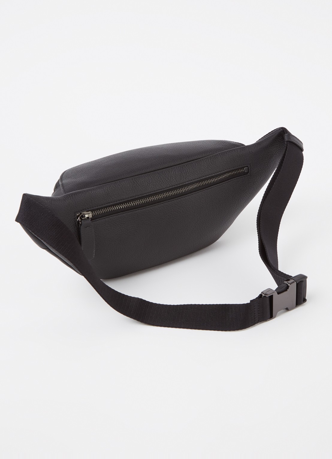 Dsquared2 Bob heuptas van leer met logo - achterkant 6 zwart