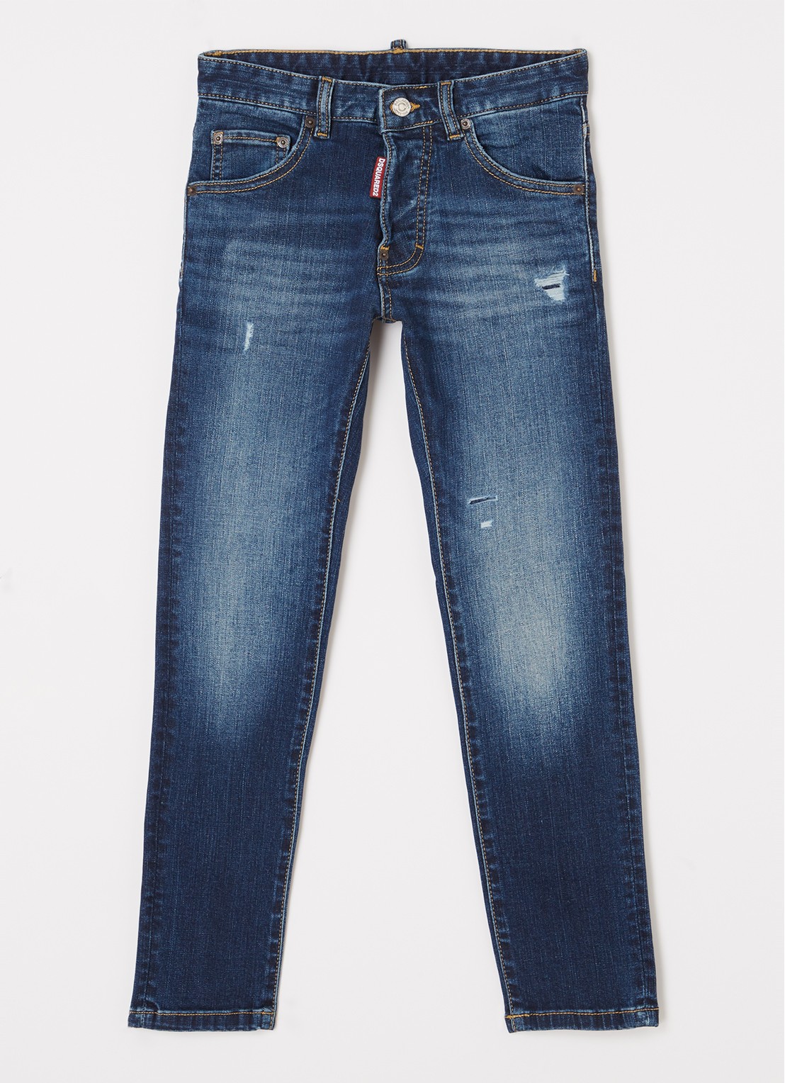Dsquared2 Cool Guy slim fit jeans met stretch - voorkant indigo