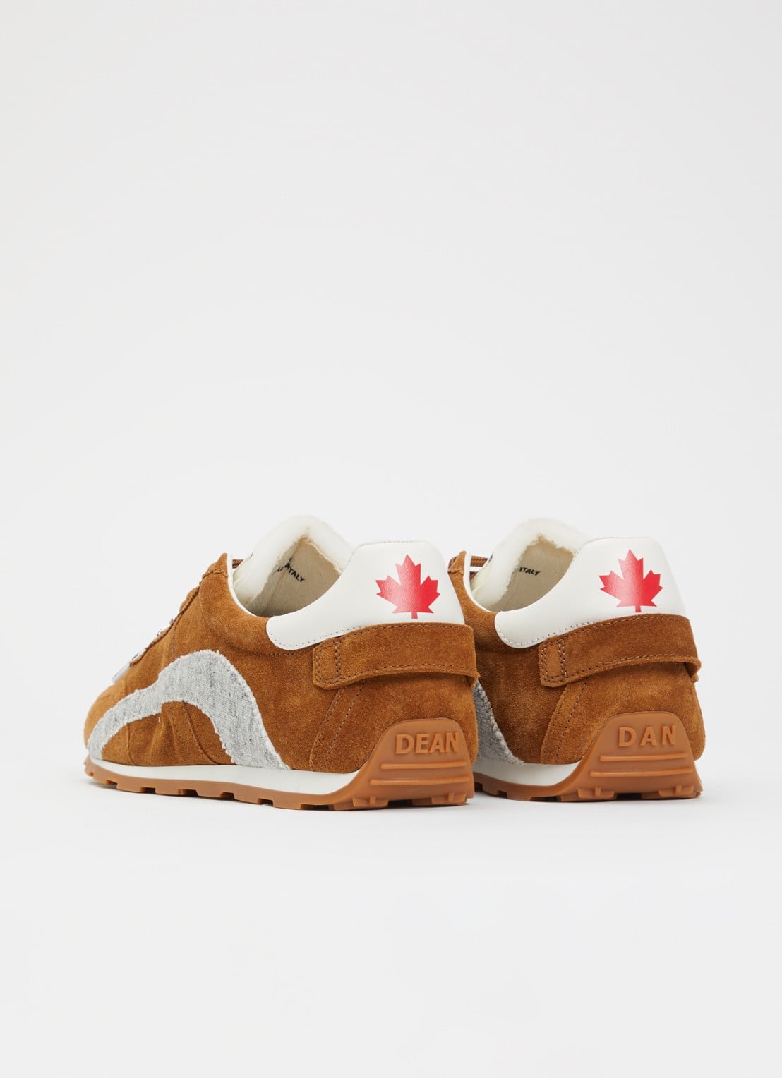 Dsquared2 DC-642 sneaker van kalfssuède - achterkant camel