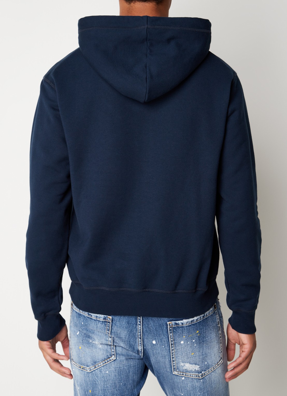 Dsquared2 Hoodie met logoprint - achterkant blauw
