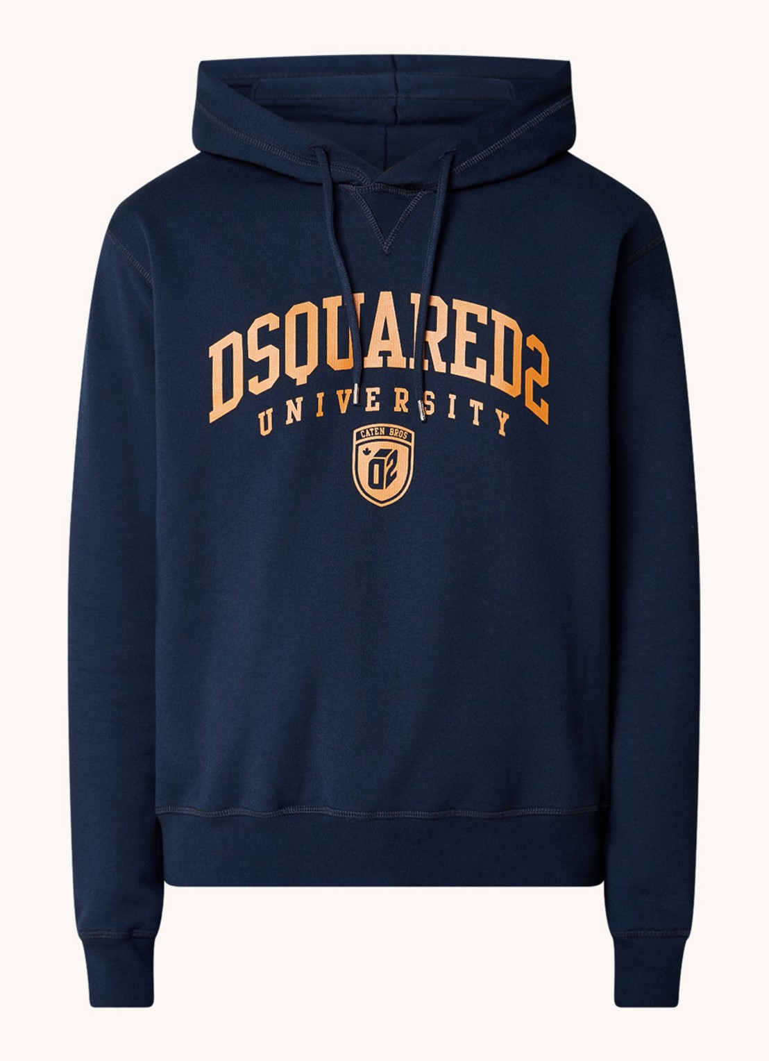 Dsquared2 Hoodie met logoprint - voorkant 5 blauw