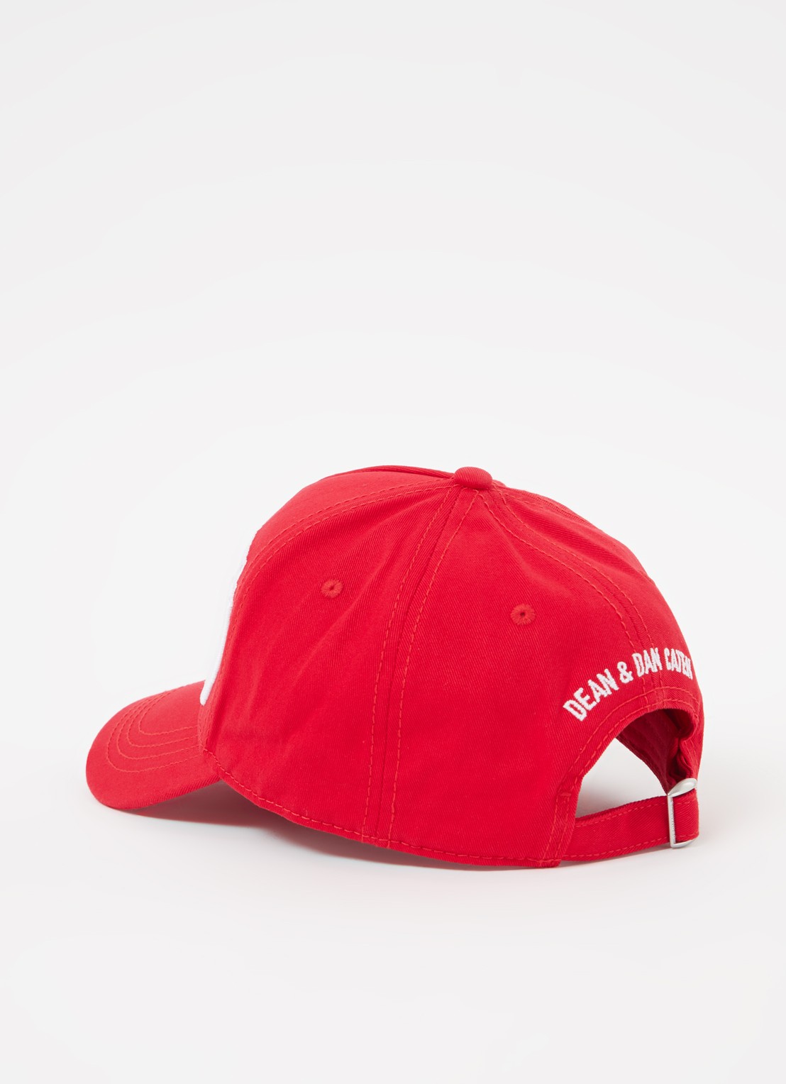 Dsquared2 Icon pet met logoborduring - detail steenrood