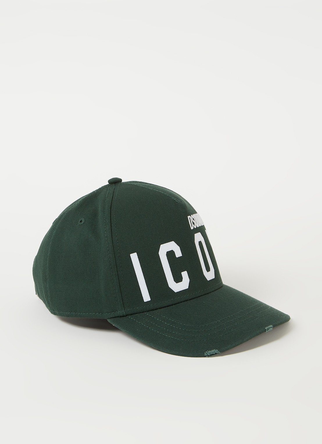 Dsquared2 Icon pet met logoborduring - voorkant donkergroen