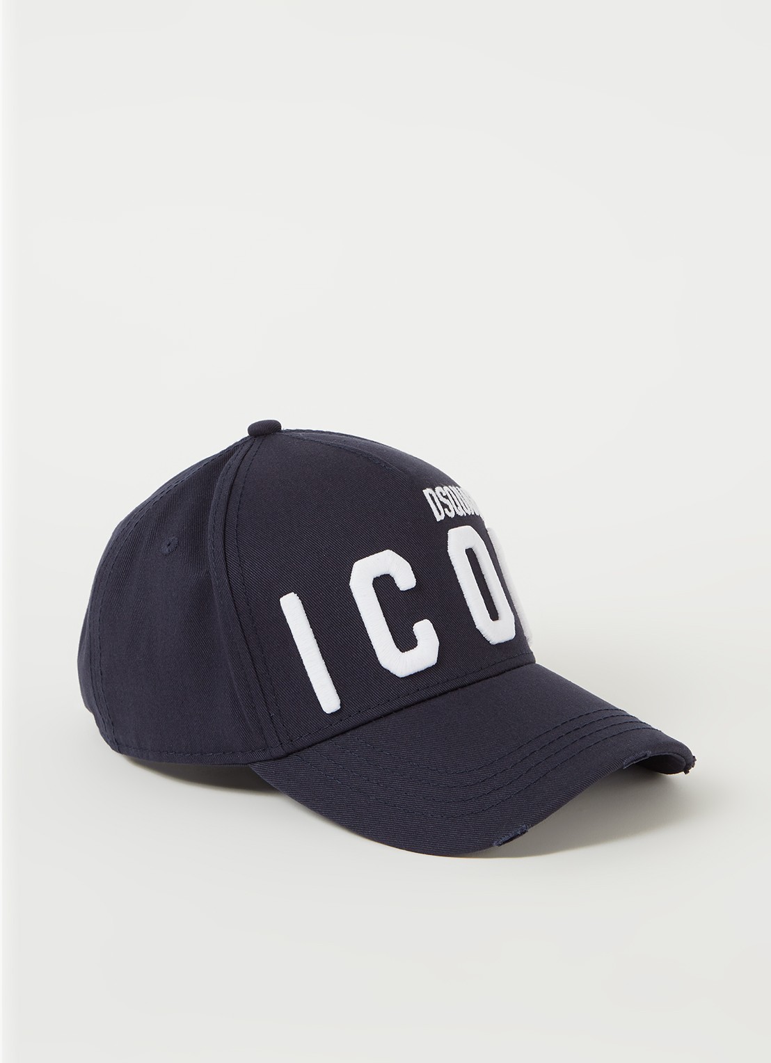 Dsquared2 Icon pet met logoborduring - voorkant 2 blauw