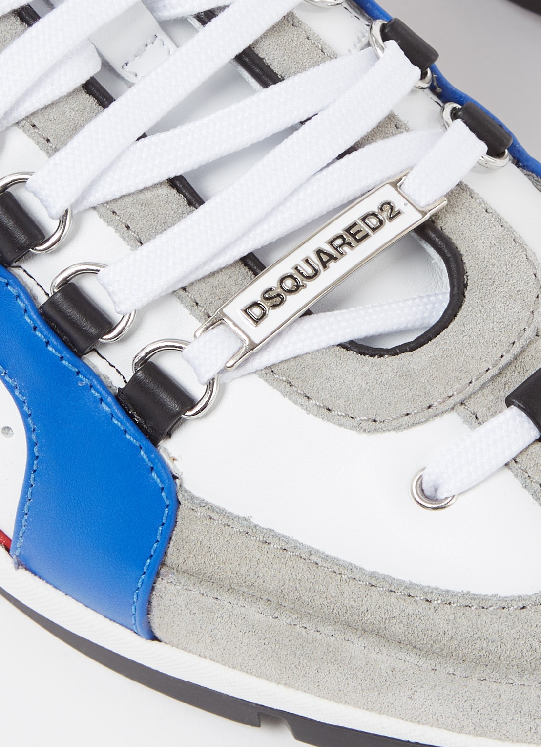 Dsquared2 Legendary sneaker van kalfsleer met kalfssuède details - detail 6 wit