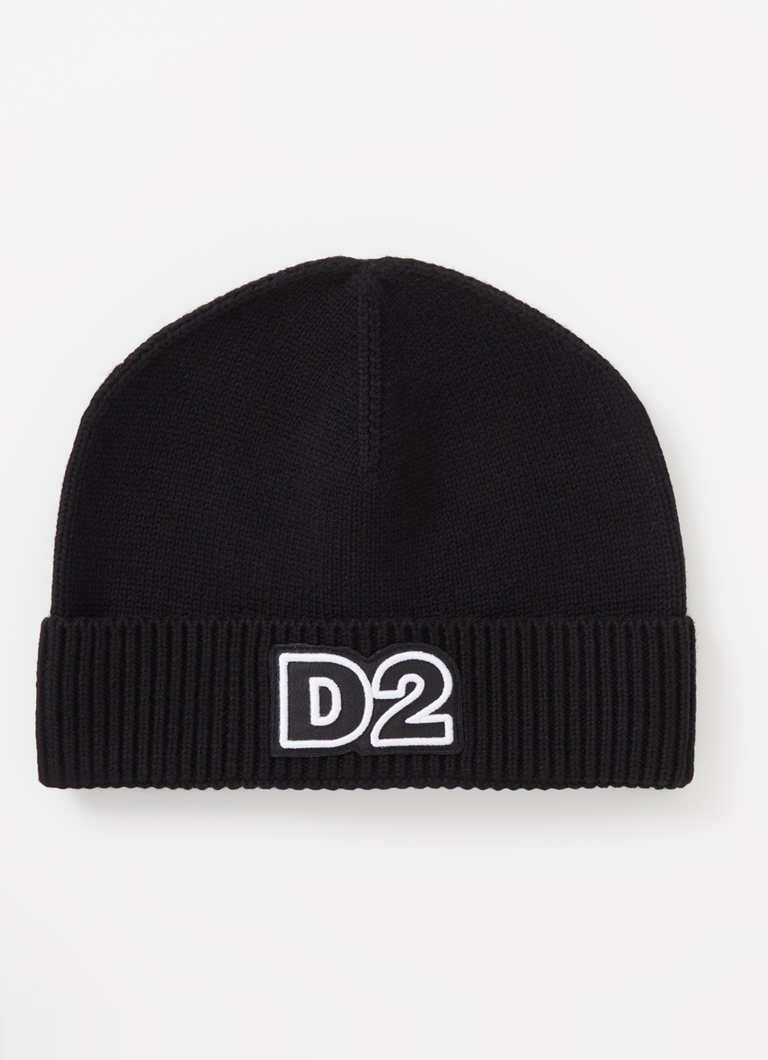 Dsquared2 Muts met logoborduring  - voorkant zwart
