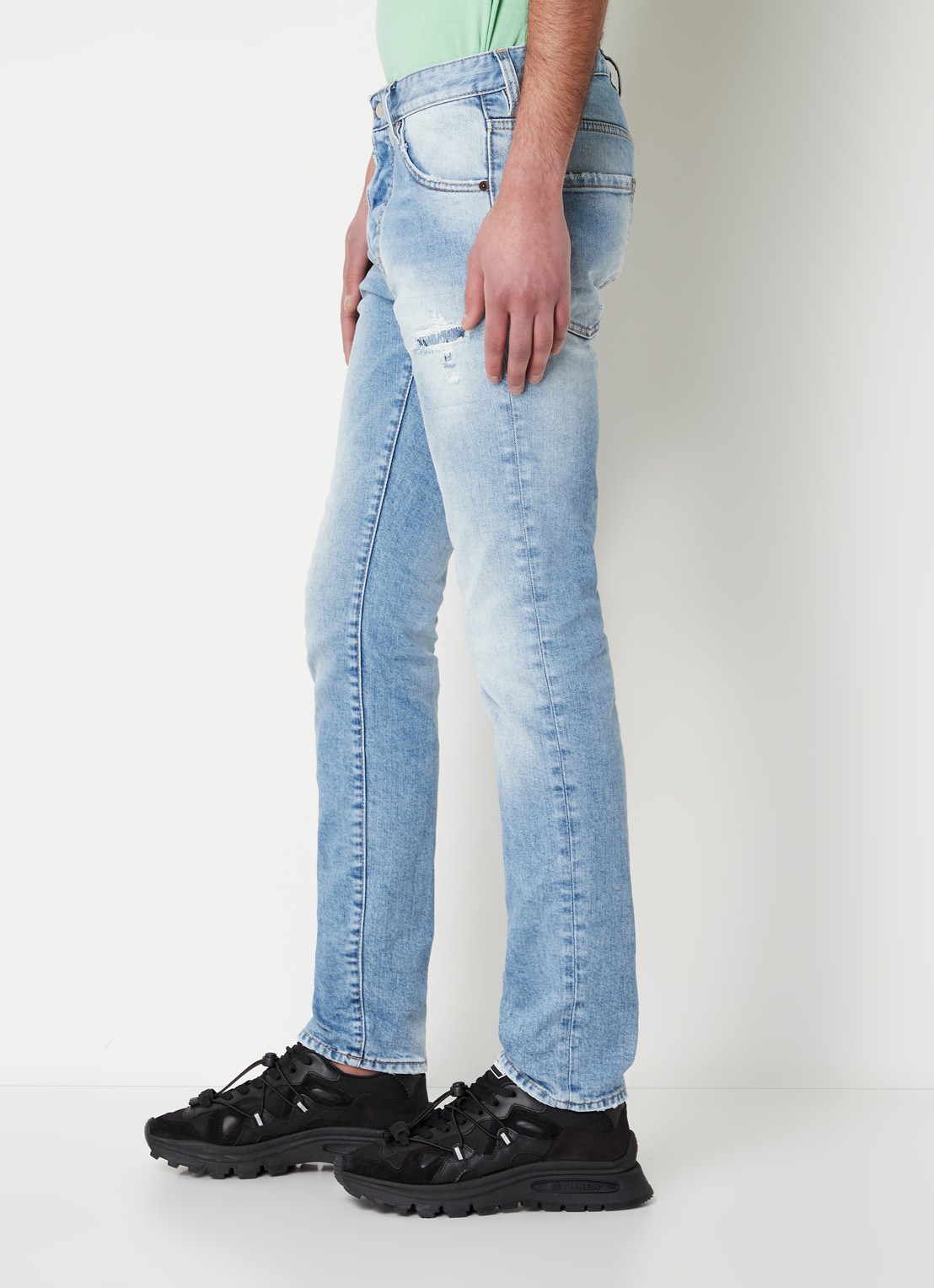 Dsquared2 Olop Cool Guy skinny jeans met lichte wassing - detail 3 indigo
