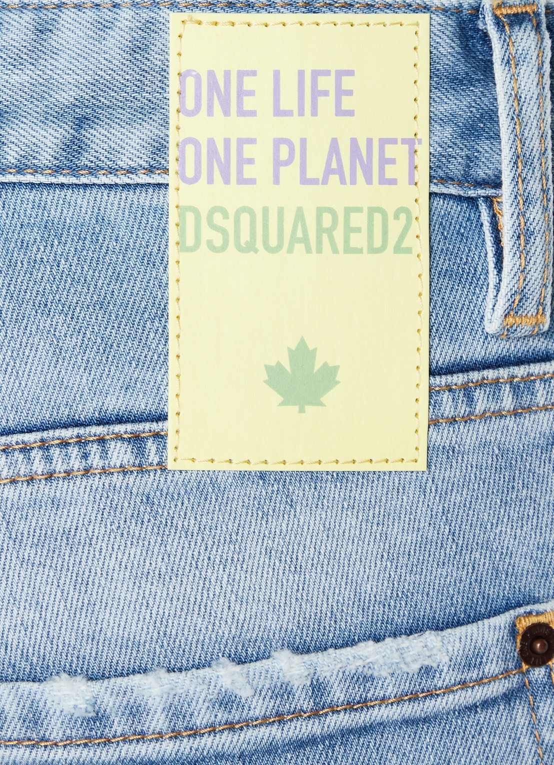 Dsquared2 Olop Cool Guy skinny jeans met lichte wassing - detail 4 indigo