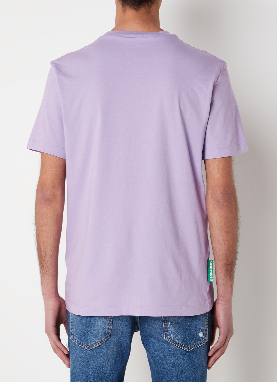 Dsquared2 Olop T-shirt met logoprint - achterkant lichtpaars