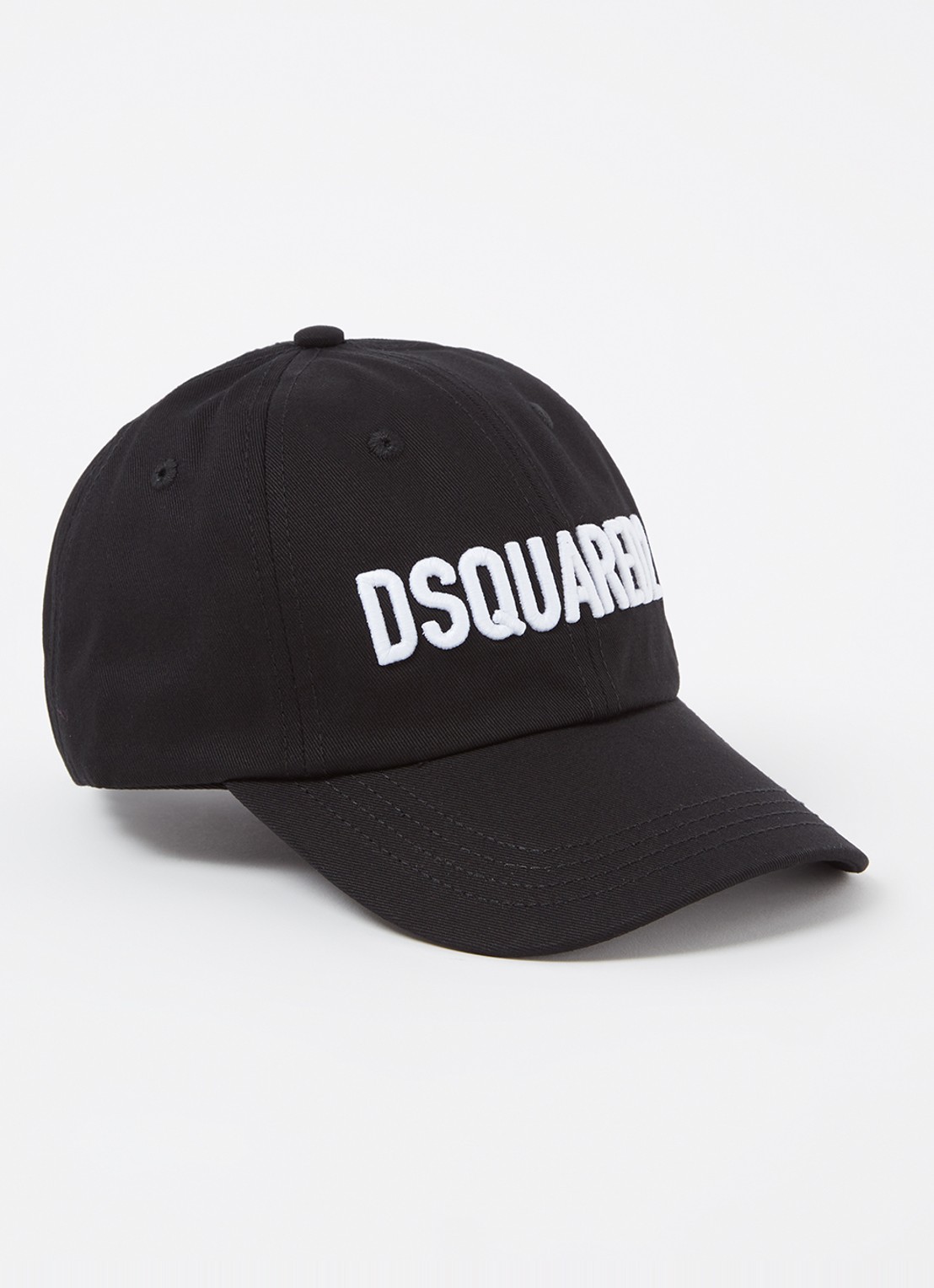 Dsquared2 Pet met logo borduring - voorkant 2 zwart