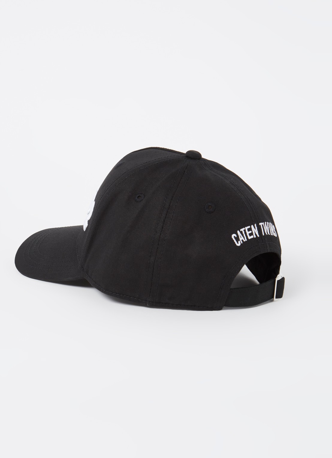 Dsquared2 Pet met logoborduring  - detail zwart