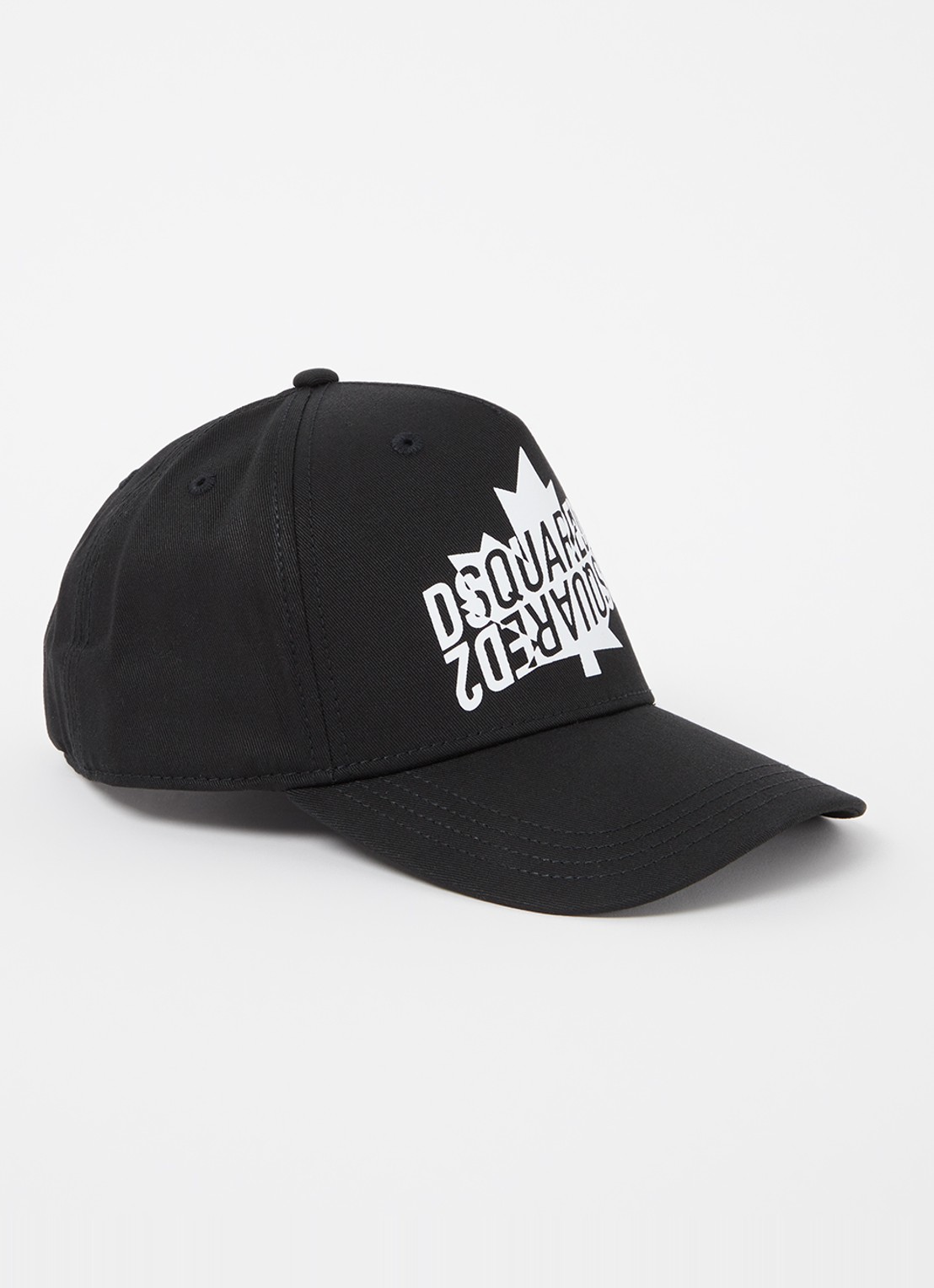 Dsquared2 Pet met logoprint  - voorkant 2 zwart