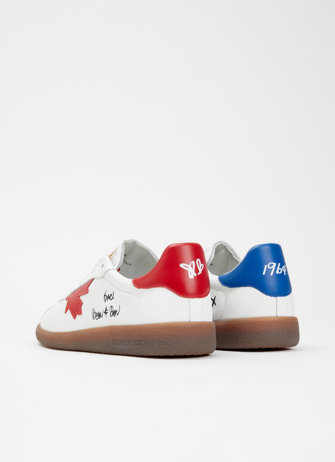 Dsquared2 Rebels sneaker van leer - achterkant 5 wit