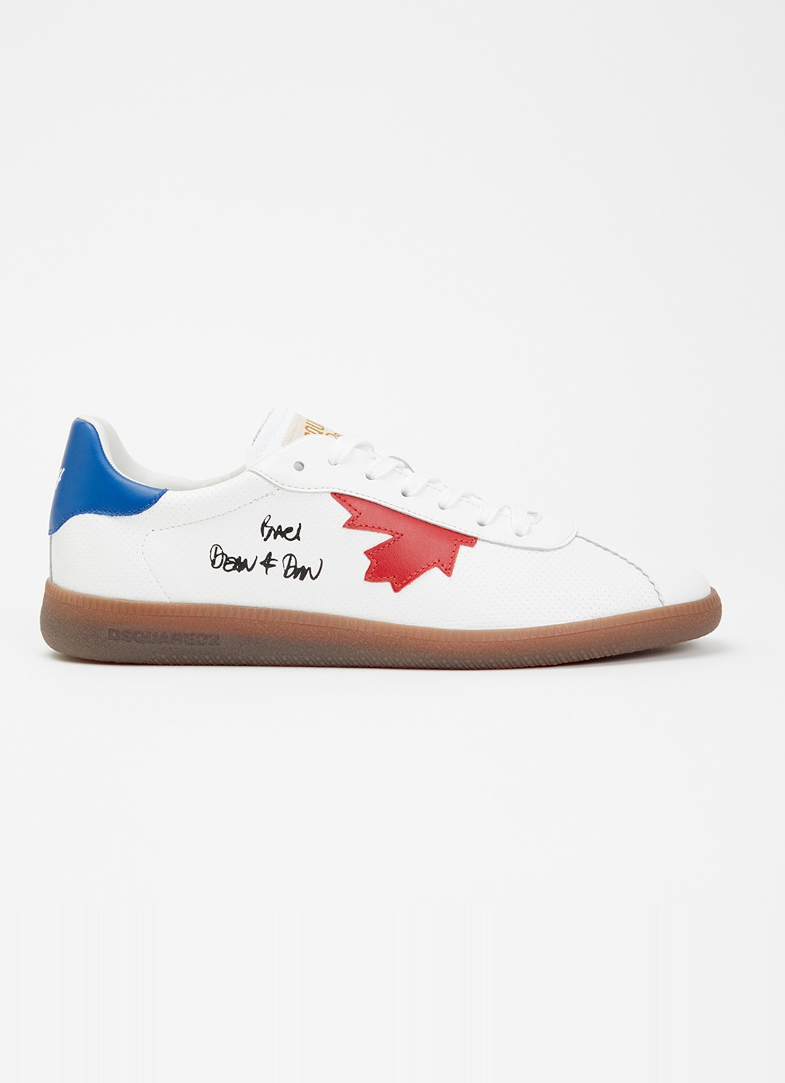 Dsquared2 Rebels sneaker van leer - voorkant 6 wit