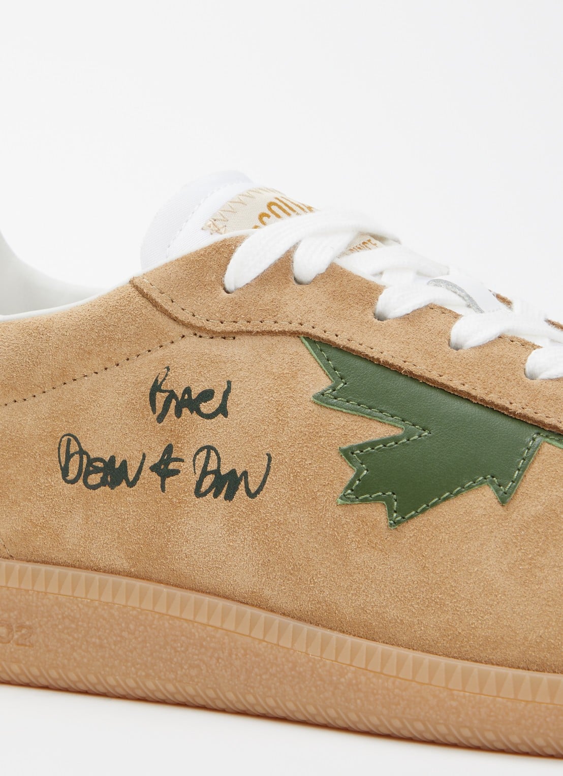 Dsquared2 Rebels sneaker van suède met kalfsleren details - detail 6 camel