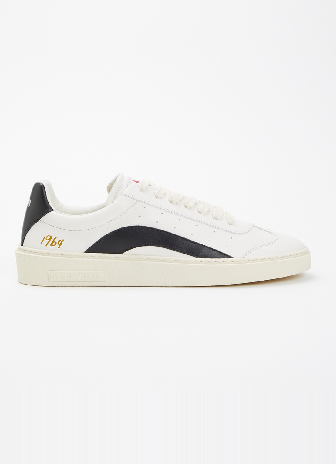 Dsquared2 Rider sneaker van kalfsleer - voorkant 2 wit