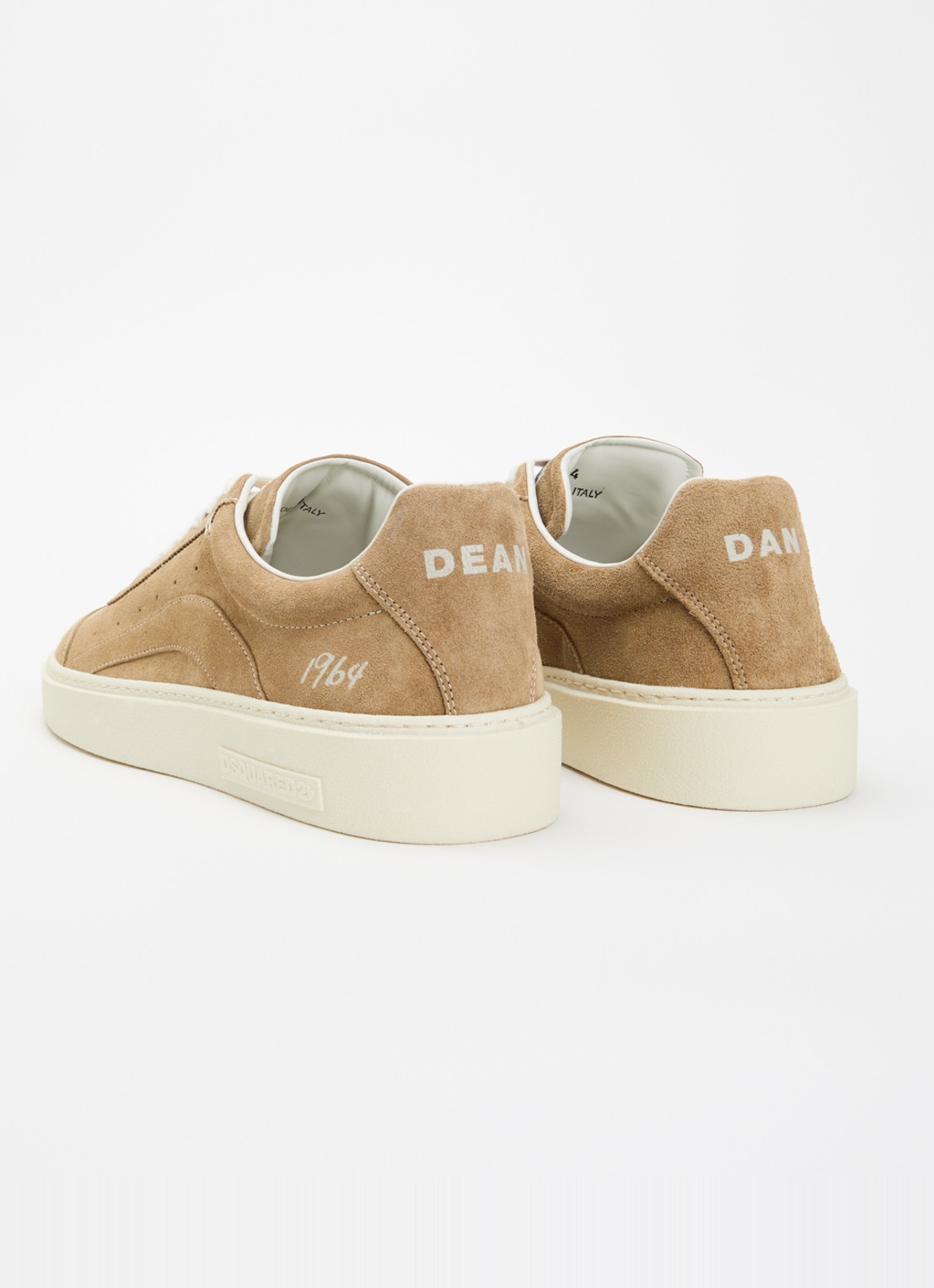 Dsquared2 Rider sneaker van suède - achterkant zand
