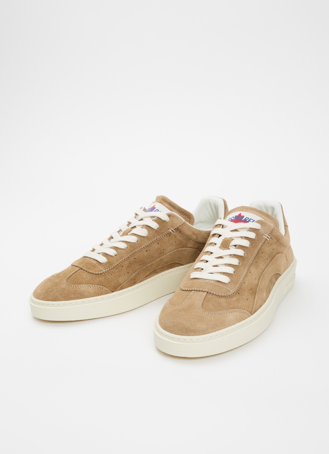 Dsquared2 Rider sneaker van suède - detail 3 zand