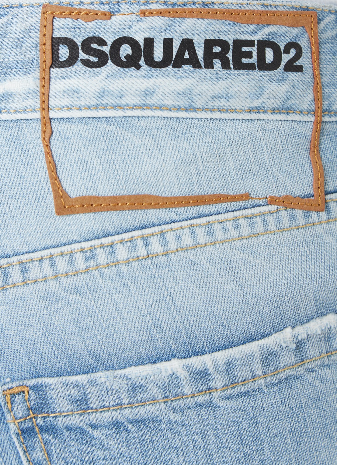 Dsquared2 Slim fit jeans met destroyed details en verwassen afwerking - detail 6 indigo